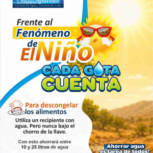 Frente al fenómeno de El Niño, cada gota cuenta