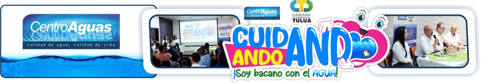 Diseño con dos imágenes del lanzamiento  y logo de la  campaña 