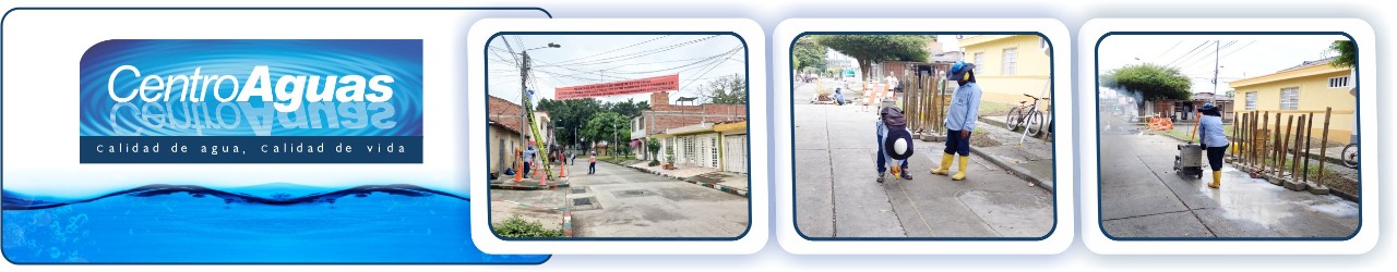 se ve el personal de la empresa instalando señalización de la obra y realizando corte en pavimento Diseño con tres imágenes donde se ve el personal de la empresa instalando señalización de la obra y realizando corte en pavimento