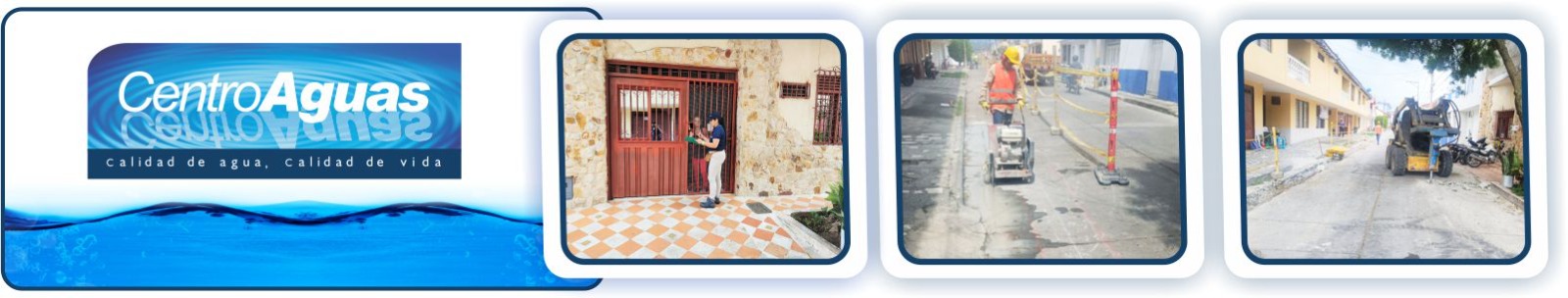 Comunidad del barrio Victoria tendrá obra de acueducto Diseño de tres fotografías donde se ven labores en la obra y jornada de socialización