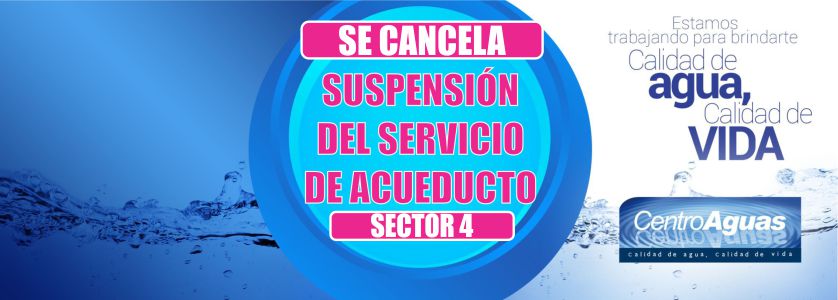 Diseño de la cancelación del servicio de acueducto 