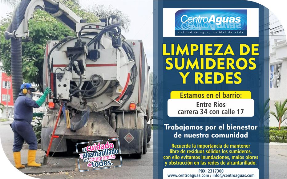 Realizamos limpieza en sumideros y redes en el barrio Entre Ríos