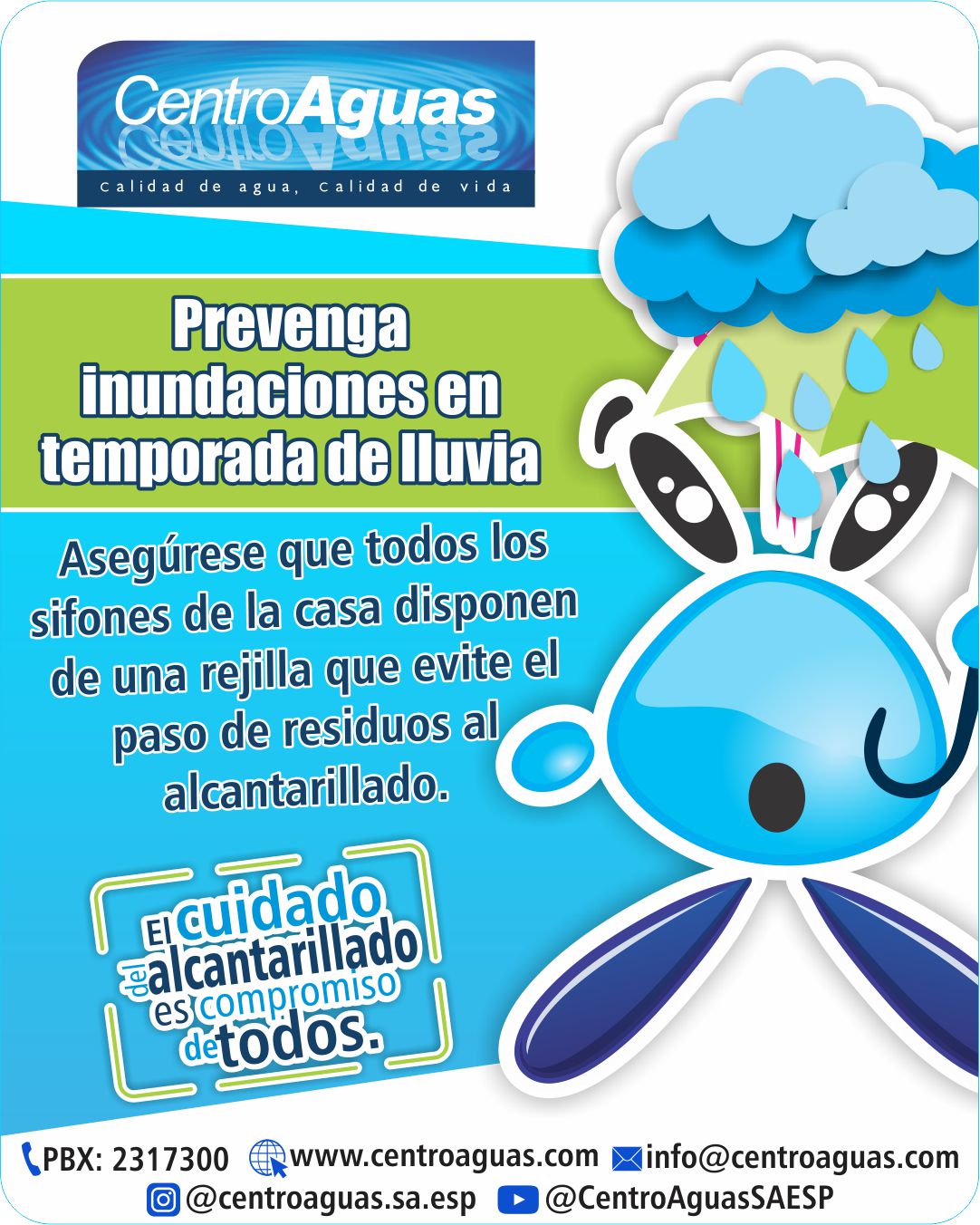 Prevenga inundaciones en temporada de lluvia