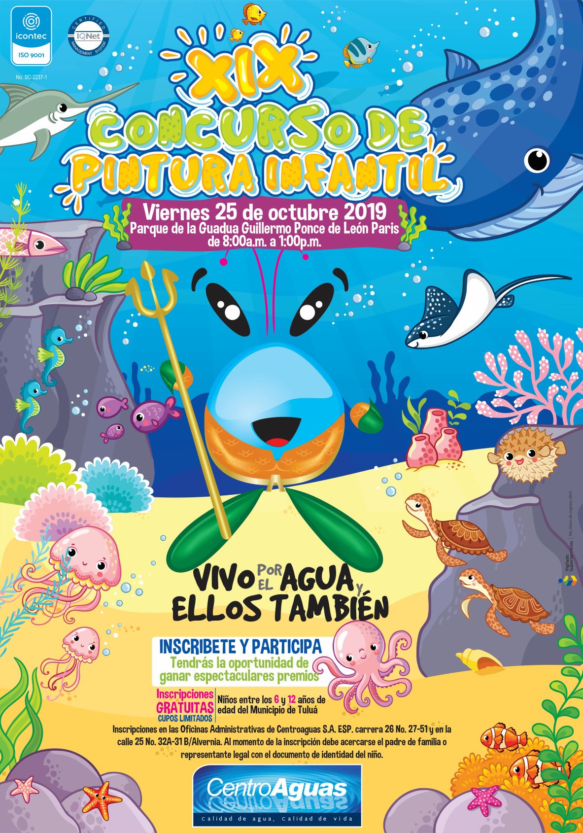 Afiche oficial del Concurso de Pintura Infantil 