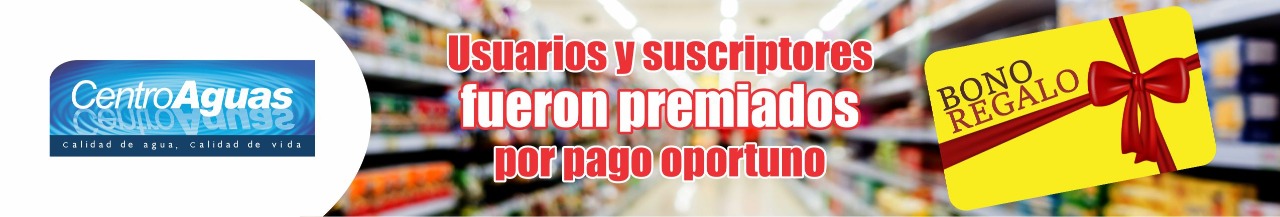 Imagen representativa del bono entregado en sorteos realizado por centroaguas