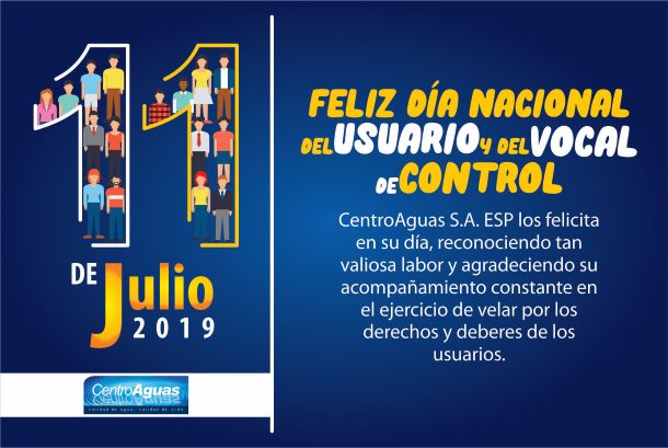 tarjeta del día del usuario y vocal de control