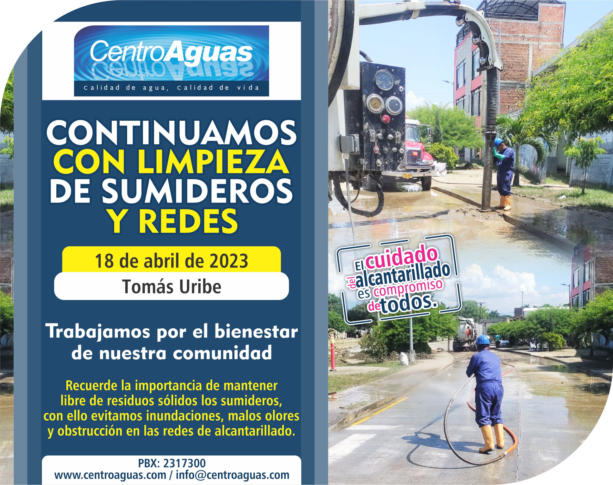 Continuamos con limpieza de sumideros y redes