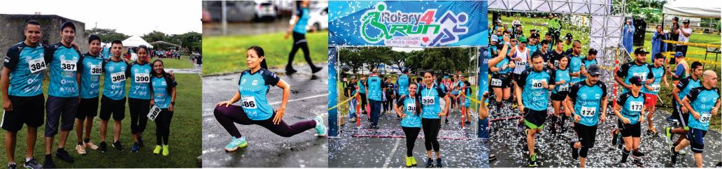 Diseño con cuatro fotografías donde se muestra a los colaboradores de centroaguas participando del evento 