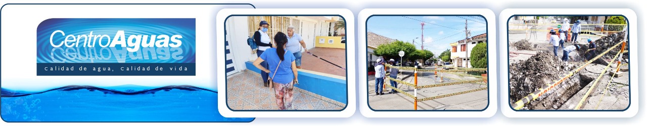 Diseño con tres fotografías donde se ve el personal de la empresa en la obra