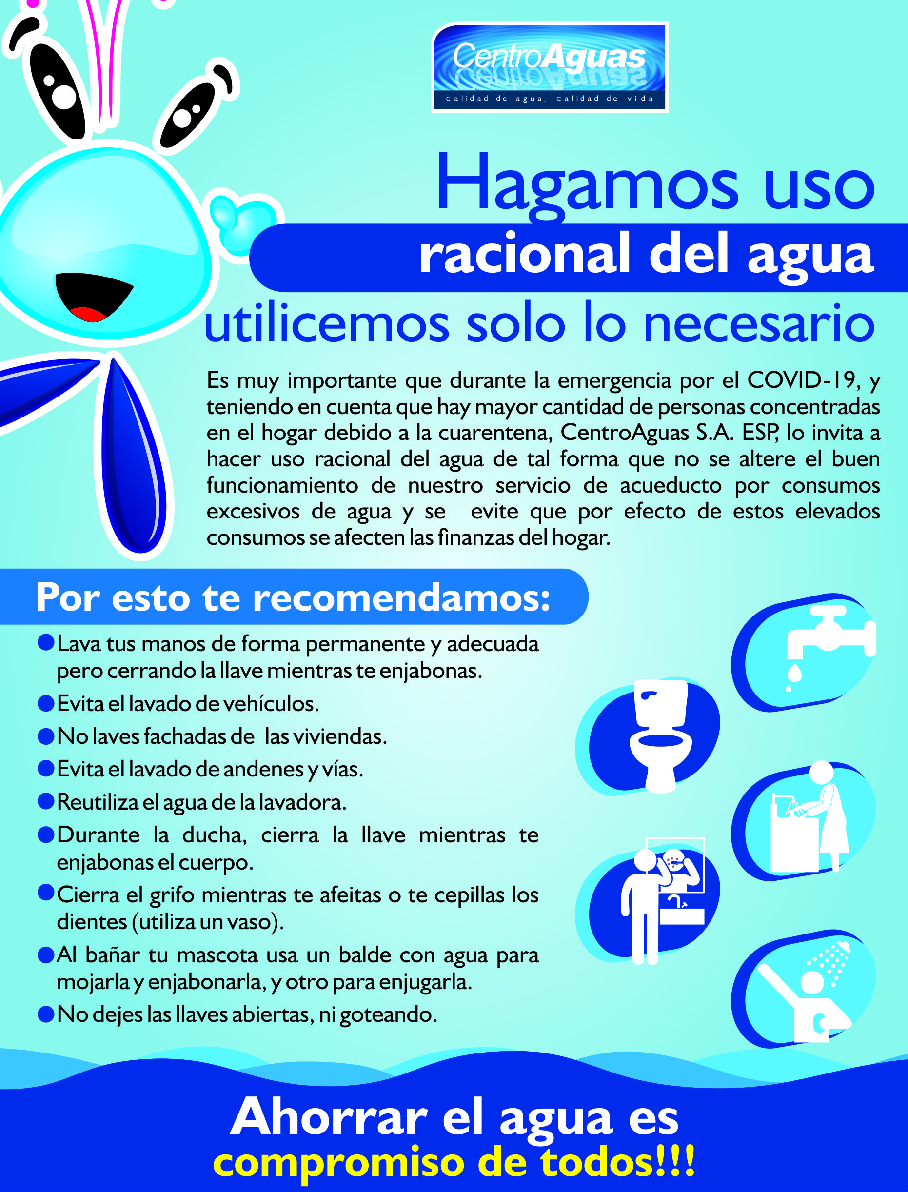 Imagen representativa de consejos para el uso racional del agua